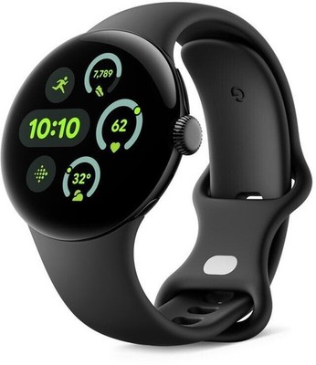 GOOGLE Pixel Watch 3 LTE Smartwatch 45 mm GPS Schwarz AMOLED Display NEU