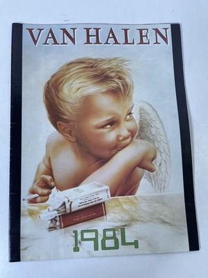 Vintage Van Halen 1984 Tour program foldout poster Eddie Alex David Lee Roth