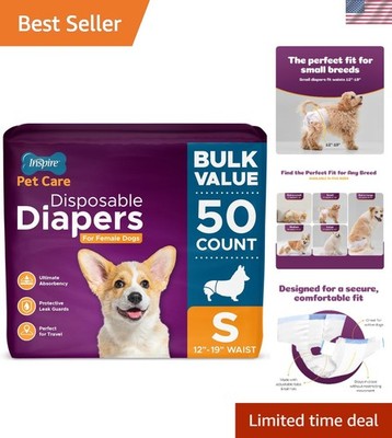 Pet Care Dog Diapers Female Dogs | Bulk Value Doggie Incontinence, Accidents,...