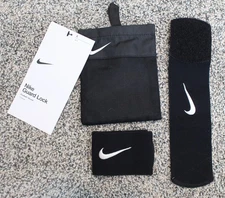 Nike soccer shin Guard Lock straps Adult size Large black white