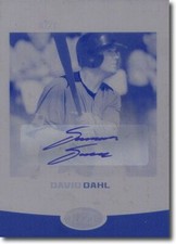 DAVID DAHL 2012 Rize Rookie Autograph Press Plate PRODIGY RC Auto 1/1