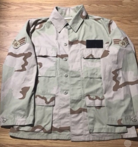 Vintage M65 Replica Desert Camo Canvas Military Jacket All Cotton Button Up Gr. M - Bild 12 von 12