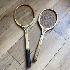Lot of 2 Vintage Wooden Tennis Rackets Wright Ditson Youngstar Award