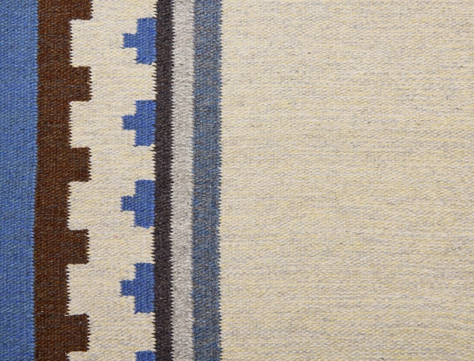 Blue Flat weave Scandinavian Swedish Kilim Rug for Living Room Area Rug Bedroom - Image 2 of 4