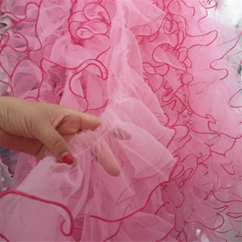 2 Yards Rüsche Spitze Kante Borte Organza plissiertes Band Stoff Nähen Saum Zum Selbermachen Handwerk - Bild 8 von 19