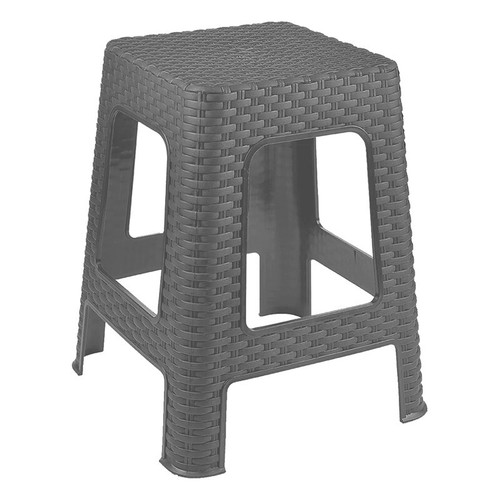 Large Plastic Rattan Stool Indoor Outdoor Home Garden Stackable Chair Foot Step - Picture 5 of 5
