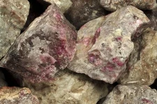 3 Pounds of Natural Ruby in Quartz Rough Stones - Cabbing, Tumble Rocks, Reiki