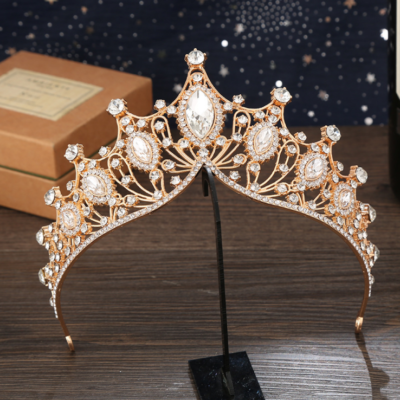 Queen Pageant Crown Headband Amazon.com: Blue Royal Crown Headband for Women, Fufuddz  main image 3