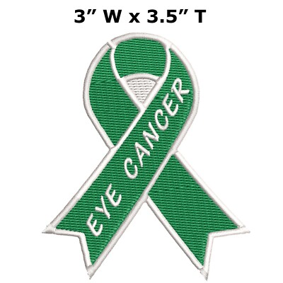 EYE CANCER Awareness Support Ribbon Patch Embroidered Iron-on Applique 