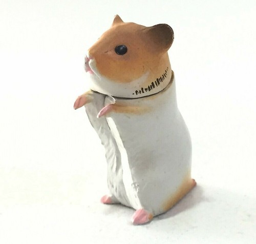 Kaiyodo Furuta White & Brown Hamster Pet Miniature Animal Realistic Figure 017