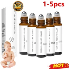 1-5pcs Teeth Relief Roller Essential Oil,Teething Roller Natural Pain Roll FAST