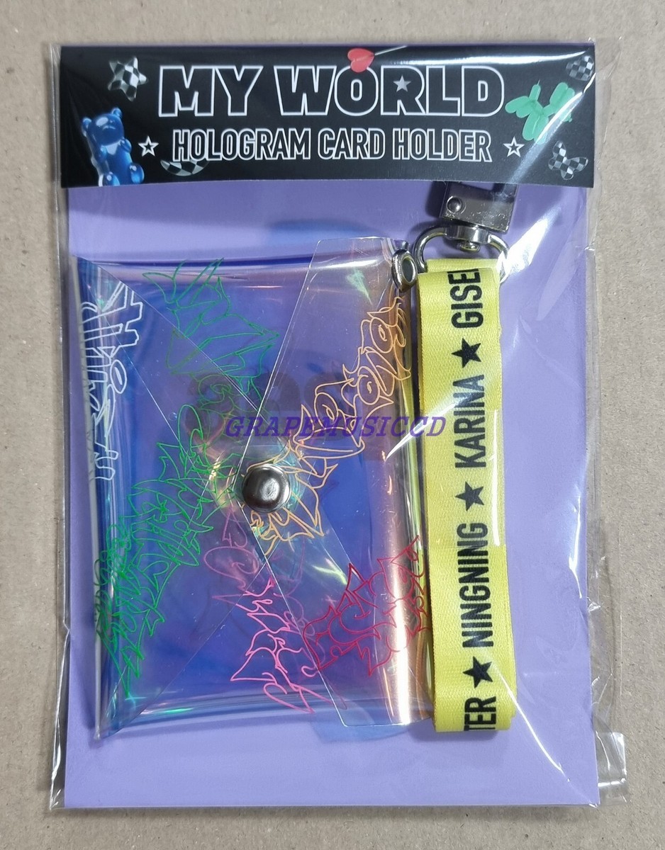 aespa MY WORLD OFFICIAL MD GOODS hologram CARD HOLDER + PHOTO CARD