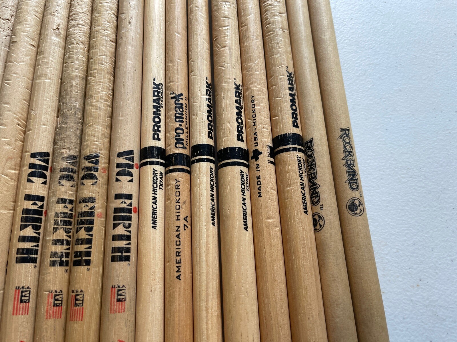 Lot Of 20 Vic Firth Promark Drum Sticks & Practice Drum eBay