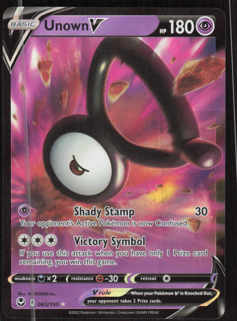 Pokemon TCG SWSH12: Silver Tempest #065/195 Unown V NM