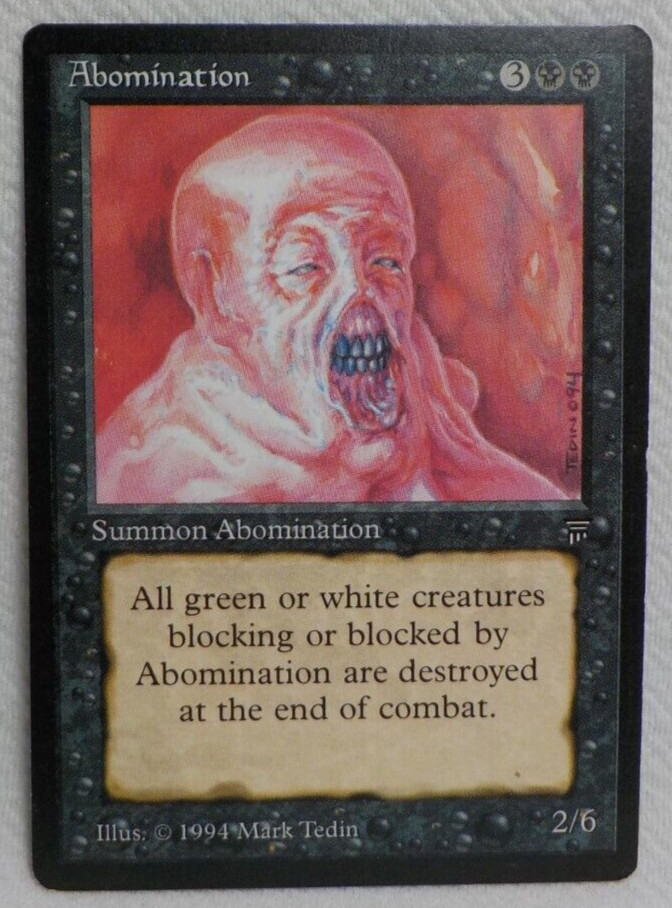ABOMINATION MAGIC THE GATHERING LEGENDS MTG 1994 Trading Card  #129