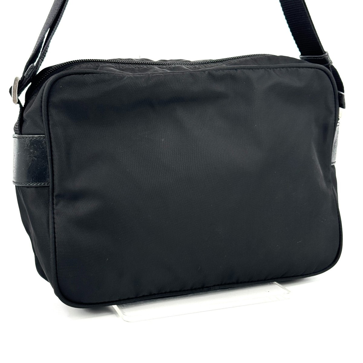 PRADA Shoulder Camera Bag Nylon Tessuto Black Authentic F05-0163