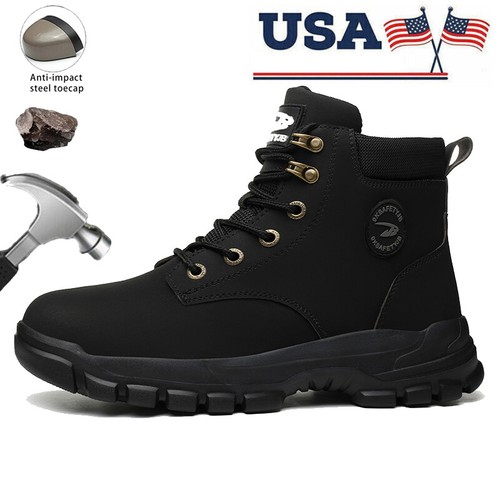 Botas De Trabajo Mens Work Boots Steel Toe Safety Shoes Indestructible Non Slip - Picture 14 of 19