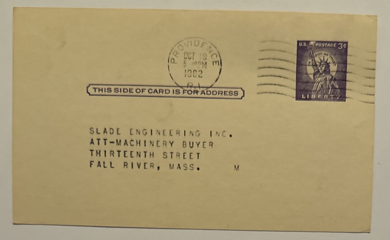 Ri Energy Electricity Rates Reynold's Machinery Co Providence Ri Rhode Island 1962 Business Vtg ...
