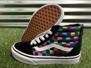 vans iridescent check kids