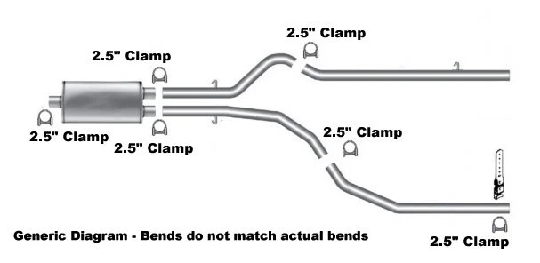Camión Ford F150 F250 87-96 4,9 5,0 5,8 escape doble con Flowmaster Super 44 Foto 3 de 3