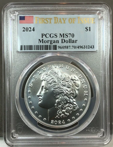 2024 $1 Morgan Silver Dollar ~ PCGS MS70 ~ First Day Of Issue