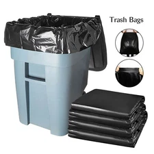 100pcs 64 Gallon Heavy Duty Trash Bags Contractor Large Garbage Rubbish Bags