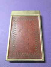 VINTAGE PARK SHERMAN DESK TOP MEMO NOTE PAPER PAD HOLDER - RED FRONT