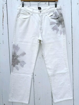 Edwin Women's Kali Ankle Jeans White Vintage Straight Size 31 NEW