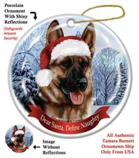 Assorted German Shepherd Howliday Dog Christmas Ornament Decoration