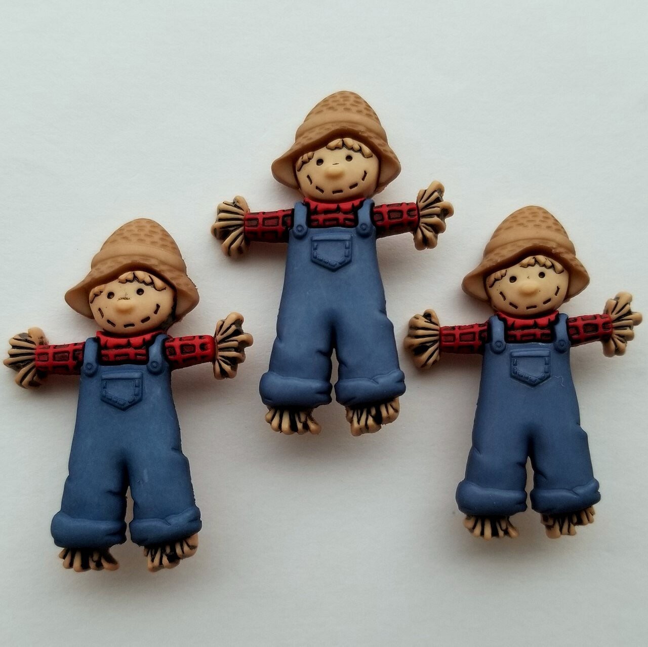 Dress It Up Craft Buttons DARK DENIM BLUE SCARECROW Hat Farm Farmer Boy Sewing