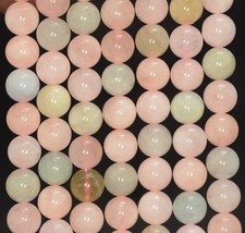 8MM GENUINE MORGANITE GEMSTONE GRADE AAA ROUND LOOSE BEADS 15.5"
