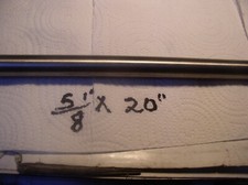 5/8" TITANIUM ROD 6 AL-4VELI 1 pc. 20 "  POLISHED MEDICAL GRADE 23