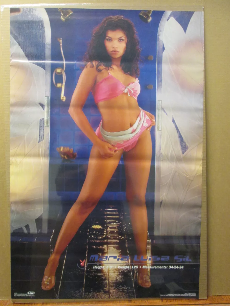 vintage Playboy Maria Luisa Gil 1998 hot girl original poster man cave 7700  | eBay