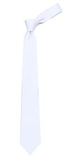 Solid Satin White Plain Classic Necktie Men's Tie Wedding Formals - NWT