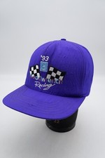 VTG 1993 Goodwrench Racing Snapback Hat Cap Embroidered Logo Purple Nylon Satin
