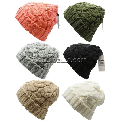 winter hat with hole for hair