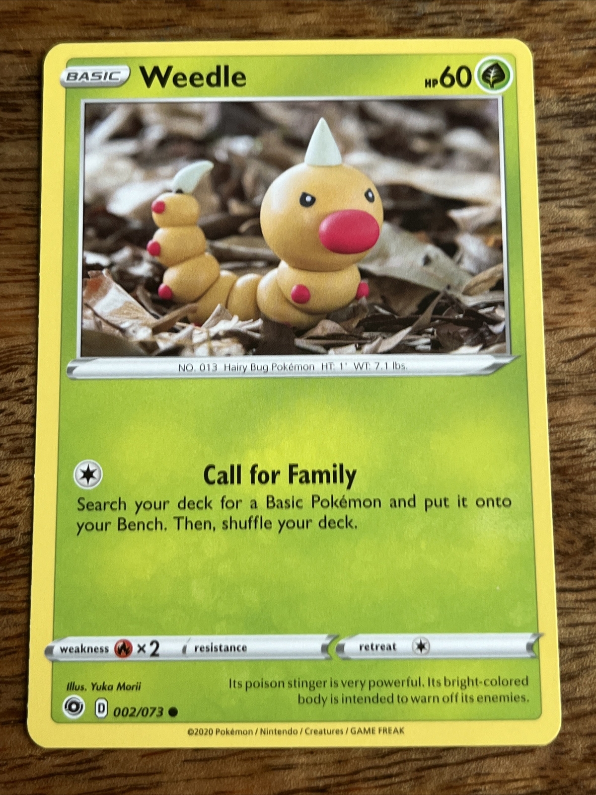 Weedle Pokemon Card 002/073