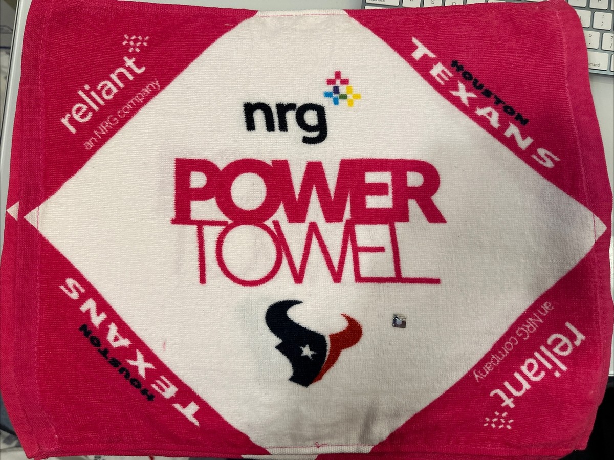 OLDER HOUSTON TEXANS OFFICIAL PINK BREAST CANCER POWER TOWEL 