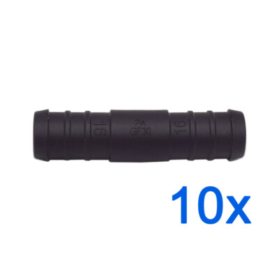 10 x YOU.S Schlauchverbinder Leitung Zwischenstück Ø 16x16 mm - Gerade Form