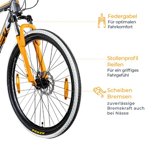 27,5 Zoll Mountainbike 21 Gang Fahrrad Scheibenbremsen Zündapp FX27 schwarz/grün - Bild 7 von 26