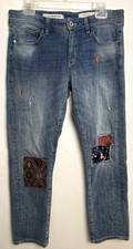 Anthropologie Pilcro And The Letterpress Slim Boyfriend Jeans Patches Size 28