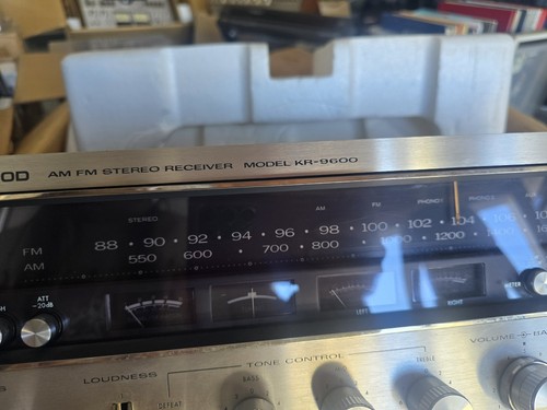 Kenwood KR-9600 Vintage Stereo Receiver – Working – Original Box – Mon