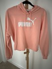PUMA Salmon Hoodie Women Size Large Pullover Sweatshirt