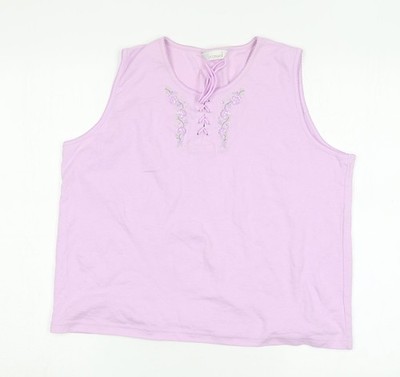 BCASUAL Basic-Tanktop Damen rosa Polyester Größe 20 Rundhalsausschnitt