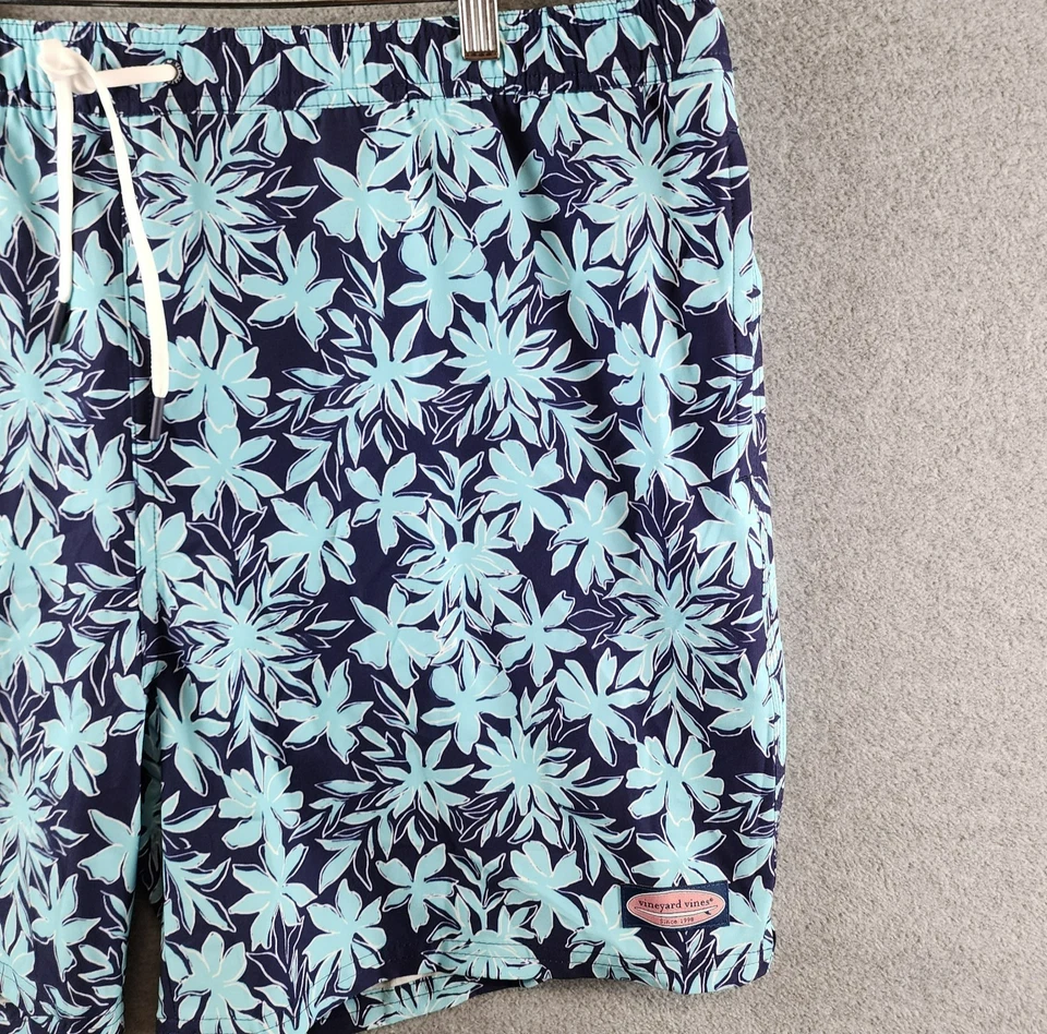 Vineyard Vines Chappy Swim Trunks Men's XXL Blue Multi Drawstring Waist Pull On - Image 3 of 4