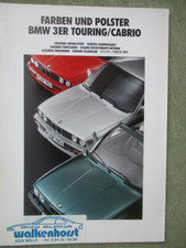 BMW 318i 320i 325i cabrio E30,318i touring E30+325i 324td Farben/Polster 3/1991