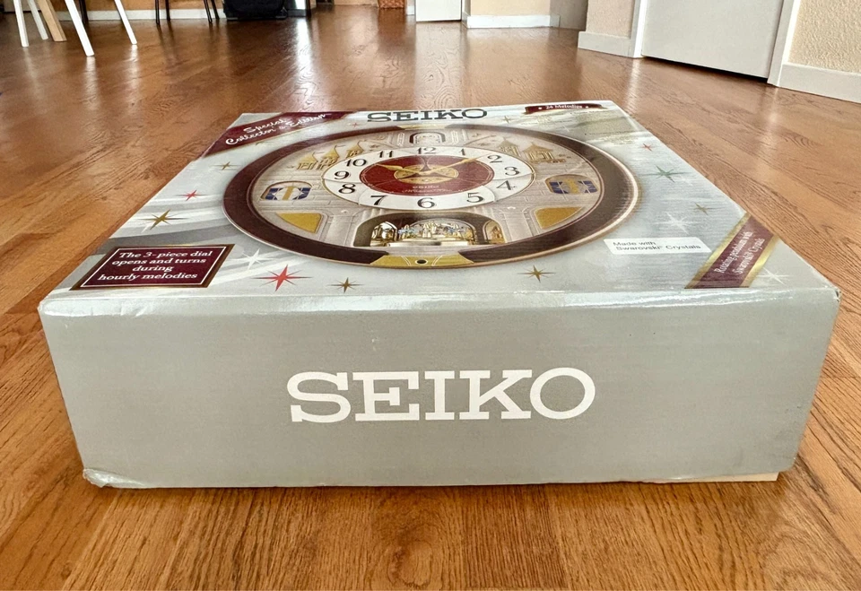 Seiko коллекционное издание музыкальные настенные часы с кристаллами Swarovski - читать Desc - Изображение 3 из 4