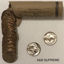 One (1) Indian Head Buffalo Nickel From Obw Roll Choice Gem Bu Uncirculated
