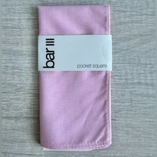 Bar III Mens Pink Solid Pocket Square