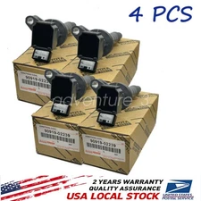 4PCS Genuine 90919-02239 Denso Ignition Coil For Toyota Matrix Corolla 1.8L
